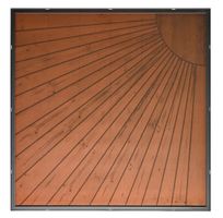 200 Watt Solarpanel Holzoptik mit Sonnenmotiv (oben rechts)
