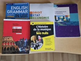 Lot livres 1ère année collège ou ECG Fribourg bon état
