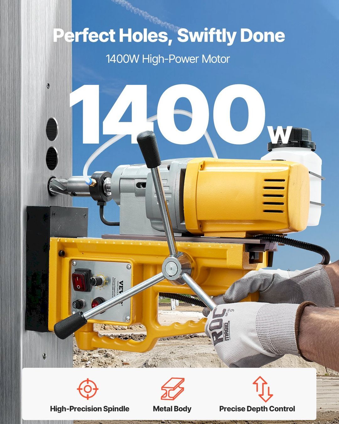 Trapani: VEVOR Magnetbohrmaschine 1400W – Nuovo e nell'imballaggio originale da Bottighofen venduto da zaap 4