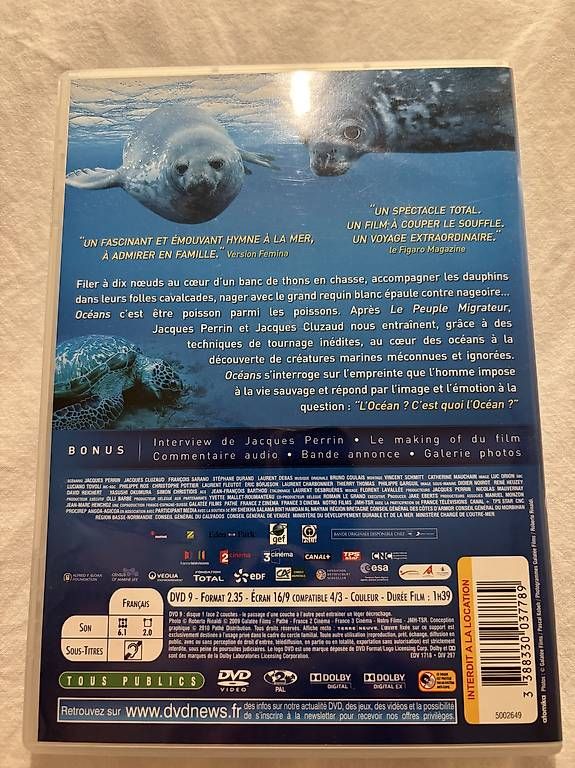 Tutti i DVDs: DVD - Océans – Usato da Massagno venduto da NiniLiliTiti 1