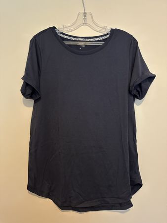 Dunkelblaues Damen Sport T-Shirt, Grösse M