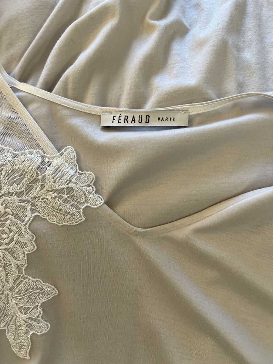 Vestiti: Louis Féraud Paris Nachthemd, Gr. 38, hellgrau, mit Spitze – Usato da Basel venduto da Bettybooo 6