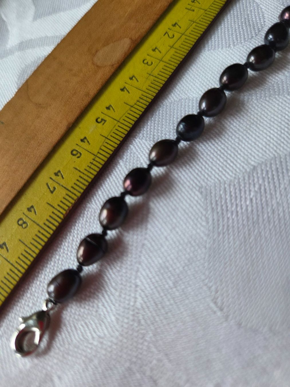 Catenine: Schöne Perlenkette dunkle Perlen Karabiner- Verschluss 40 cm – Nuovo (secondo la descrizione) da Basel venduto da ivoli 2