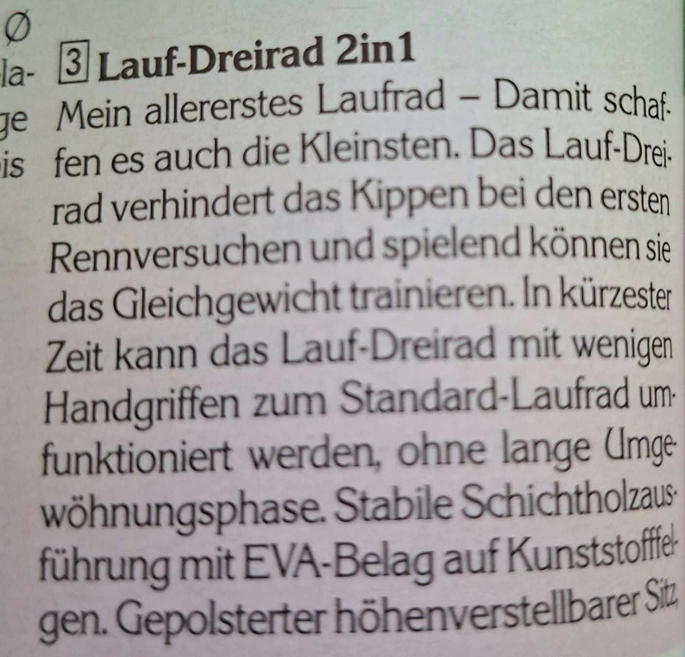 Veicoli per bambini: Lauf-Dreirad 2in 1 – Usato da Münchenbuchsee venduto da lanereal 4