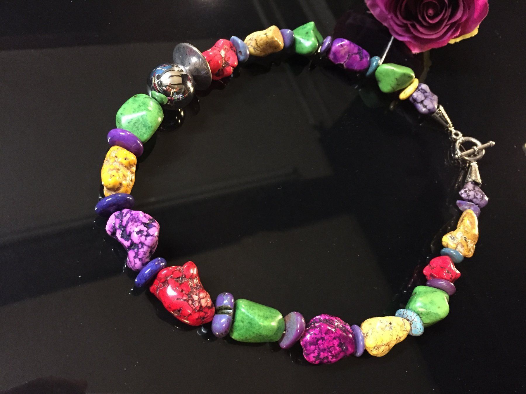 Catenine: Unique Collier / Kette aus Magnesit – Nuovo (secondo la descrizione) da Schaffhausen venduto da uniqueketten 8