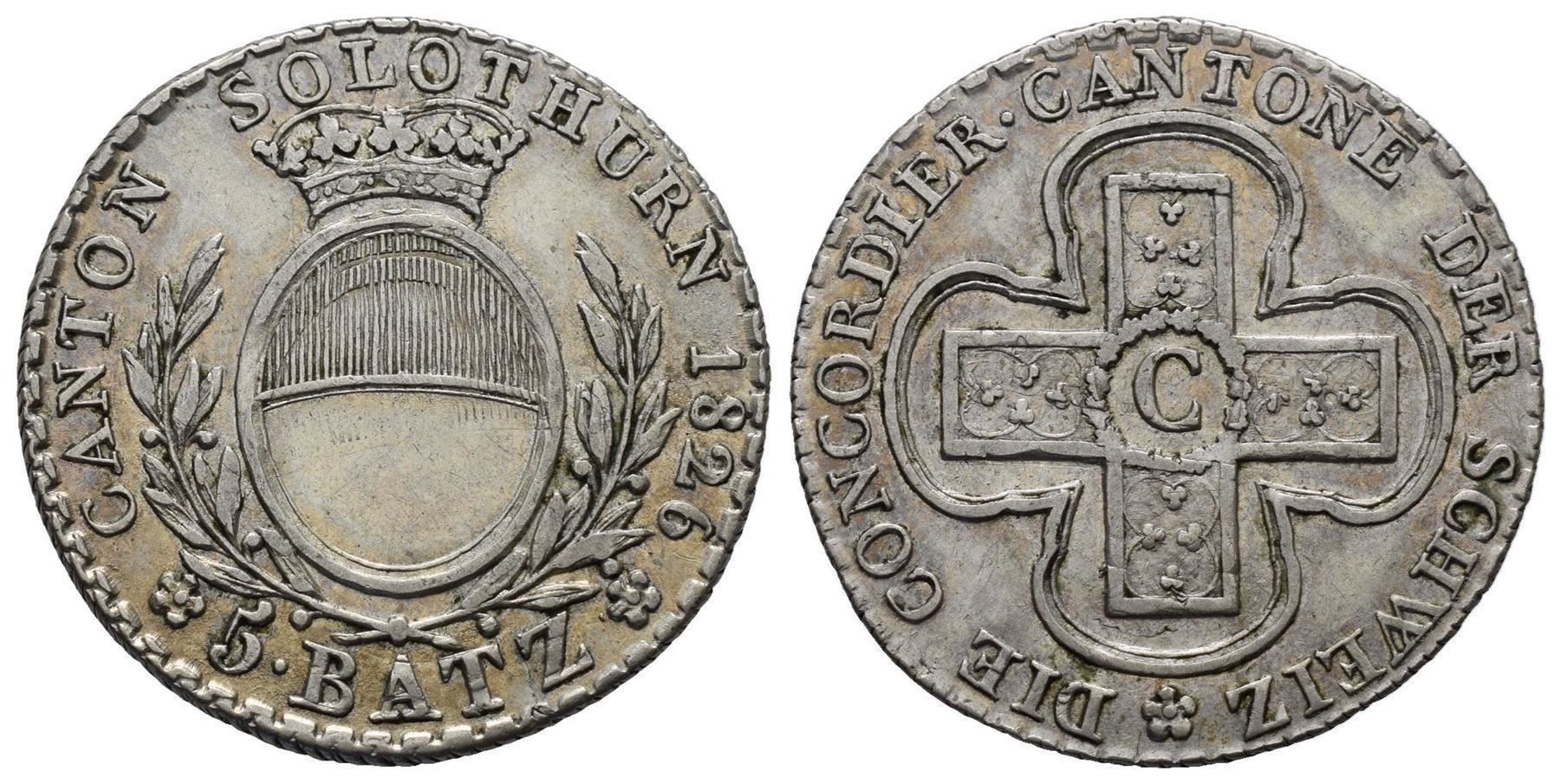 Tutti le monete: Solothurn  5 Batzen 1826  /2008 – Usato da Trimbach venduto da Solothurn1