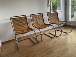 3x Freischwinger S533 Rattan | Thonet | Mies van der Rohe