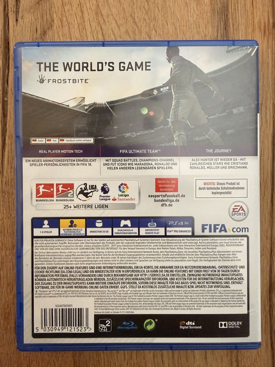 Sony Giochi: FIFA 18 PS4 – Nuovo (secondo la descrizione) da Kriens venduto da Genschi 2