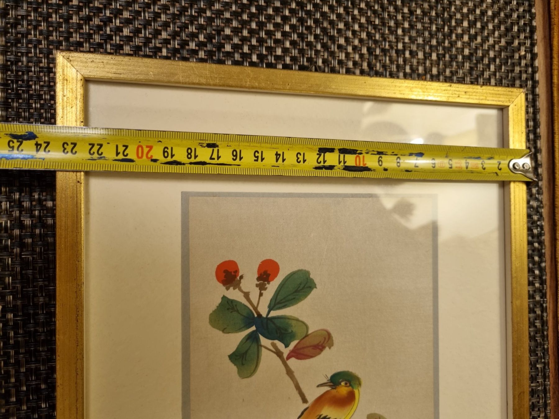 Gemälde: Chinesische Grafik auf vermutl. Seide, Vogelmotiv – Gebraucht aus Scharnachtal von devin03 5