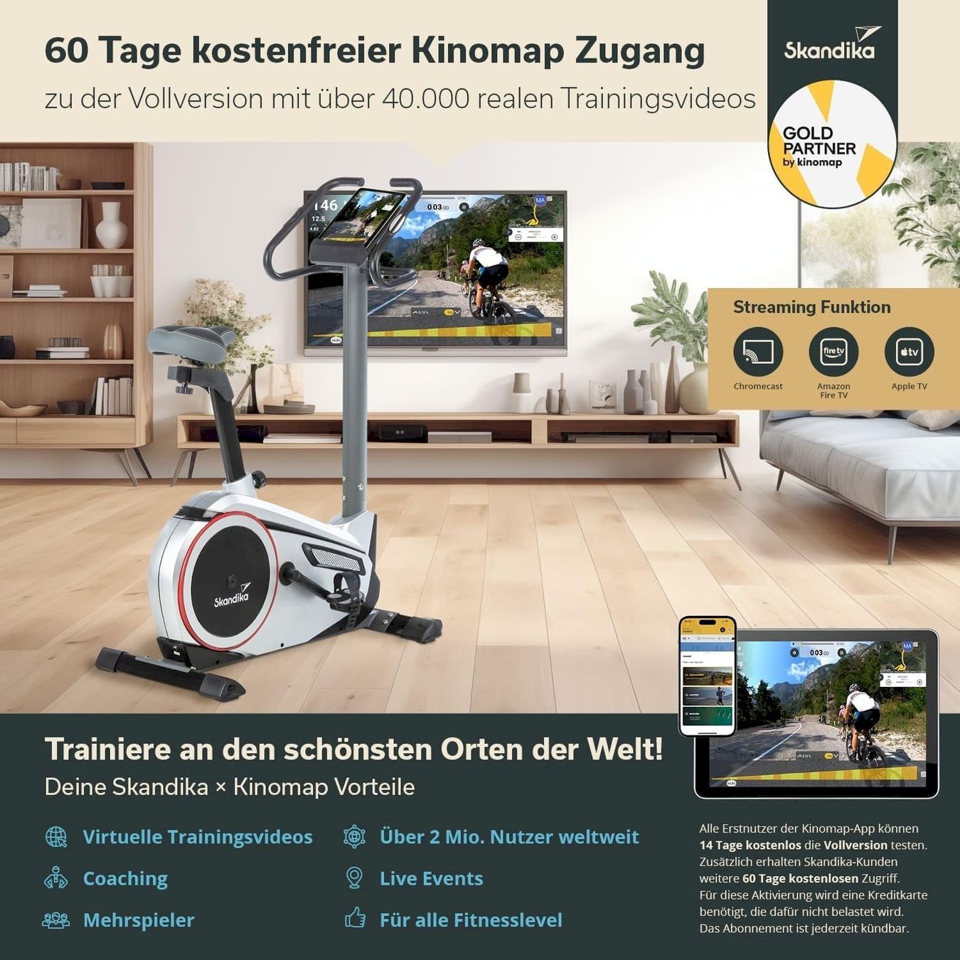 Vélos d'appartement: Skandika Morpheus Ergometer silber – Neuf avec emballage d'origine à Bottighofen par zaap 2