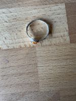 Silberring mit Bernstein, Grösse zwischen 58 und 60