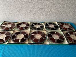 10 x Plastic Spulen für ReVox, Teac, Akai, Studer, Nagra usw