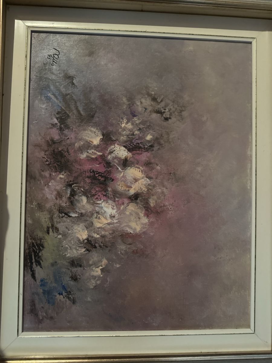 Dipinti: Oil Painting Flowers Abstract Signed – Usato da Cevio venduto da BiadiciT 1