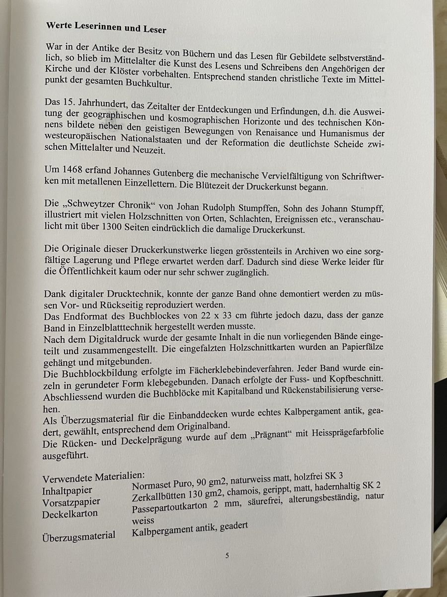 Libri: Stumpffen Chronik Nachdruck – Nuovo (secondo la descrizione) da Rafz venduto da Kappeli 1