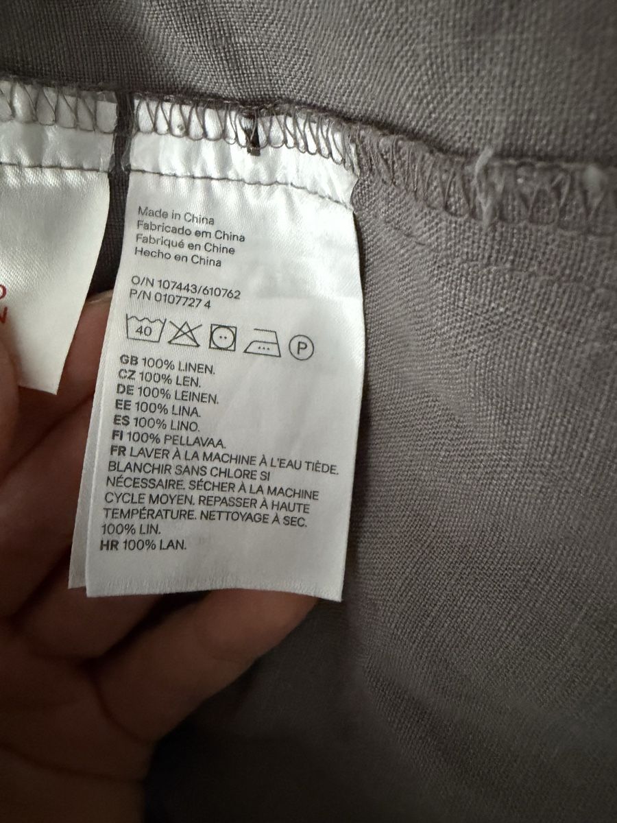 H&M Accappatoi: 100% Linen robe H&M grey – Usato da Zürich venduto da jus_sw7l 5