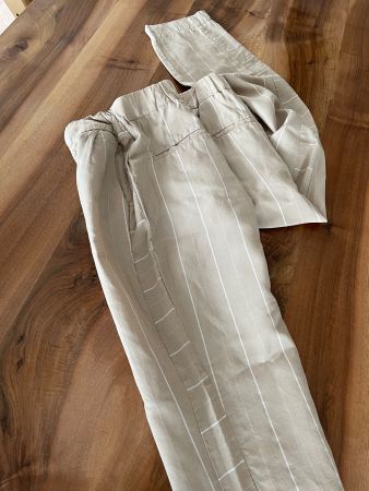 Hose von YAYA, beige mit weissen Streifen, Grösse 38