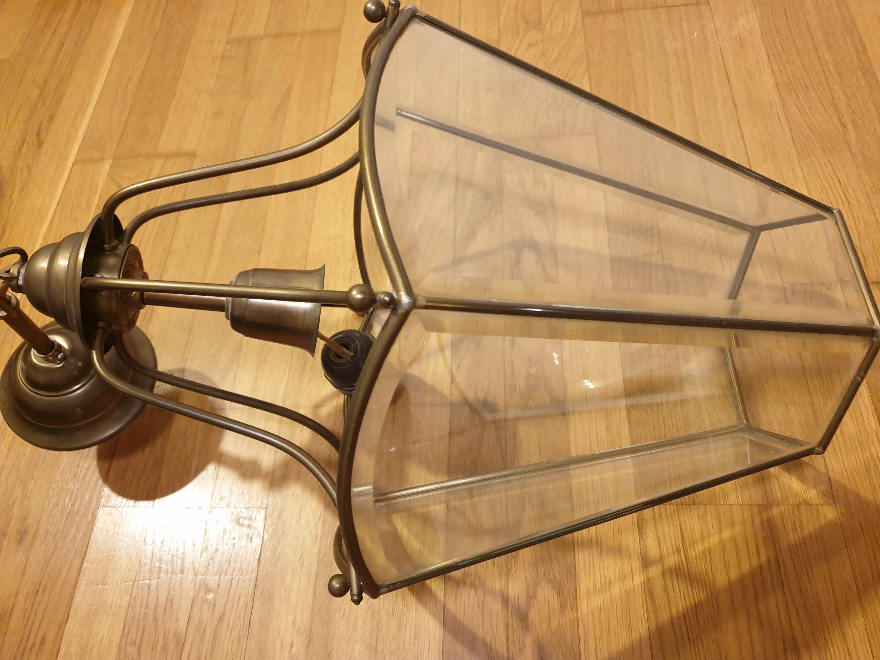 Lampadari & plafoniere: Antike Luzerne Hängelampe mit Kristallglass – Usato da Muri b. Bern venduto da GoldenButton 6