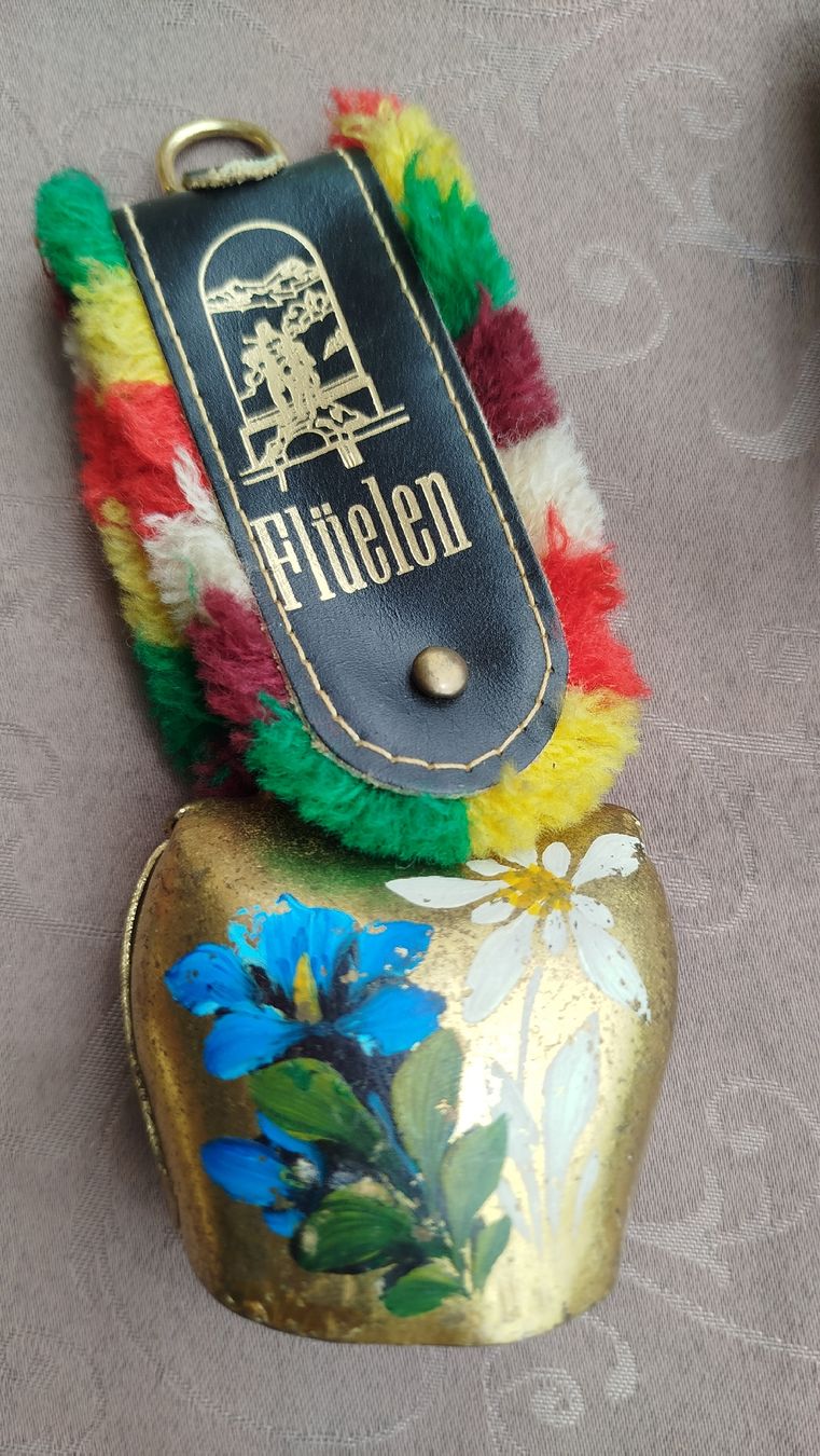 Campanacci mucche: Kuhglocke handbemalt mit Alpenblumen und Text – Usato da Glashütten venduto da lightmoon 1