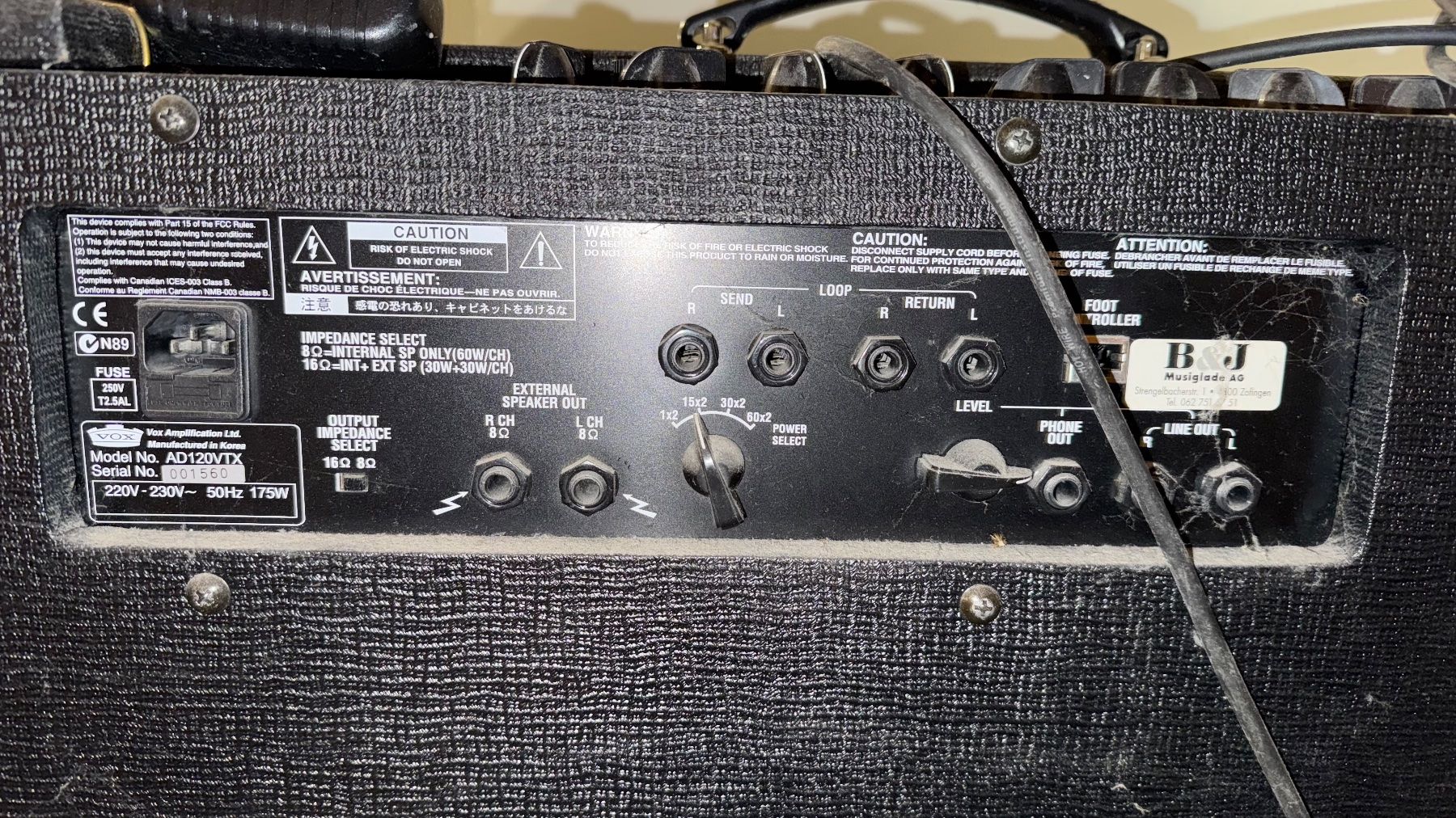 Vox Amplificatori: Vox AD120VTX combo amp – Usato da Oltingen venduto da loraan 4