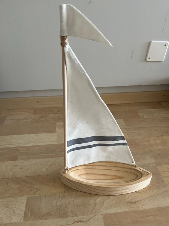 Holz Segelboot Deko 17cm - Maritime Wohnaccessoires