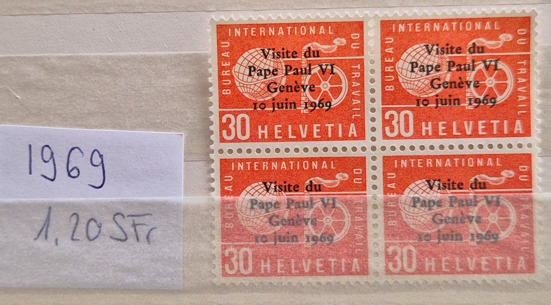 Tutti i francobolli: 4er Block 1969 postfrisch – Usato da Buus venduto da papillon098