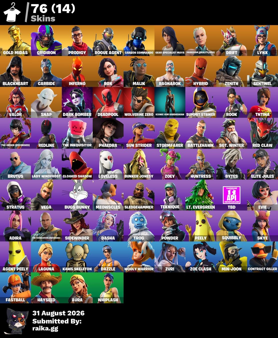 Giochi: OG Fortnite Account – Nuovo (secondo la descrizione) da Wangs venduto da Alili1000