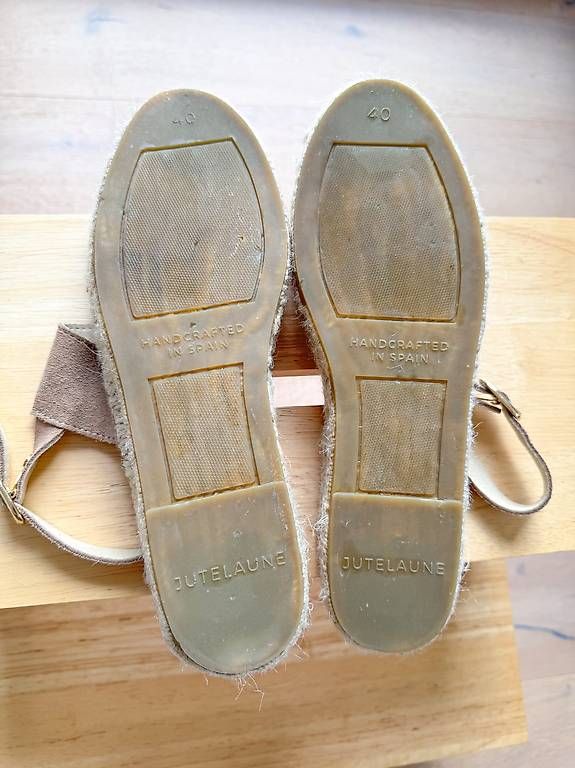 Damenschuhe: JUTELAUNE Sandalen handcrafted taupe Gr. 40 – Gebraucht aus Biberstein von evolution89 1