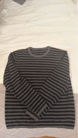 Long Sleeve Shirt Striped Grey/Black Size L