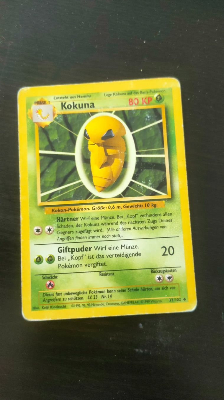 Pokémon Sammelbilder & Trading cards: Kokuna - Pokemon - Basis – Gebraucht aus Subingen von