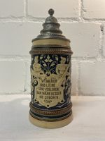 Alter Bierkrug mit Zinndeckel, Sammlerstück, Top Zustand