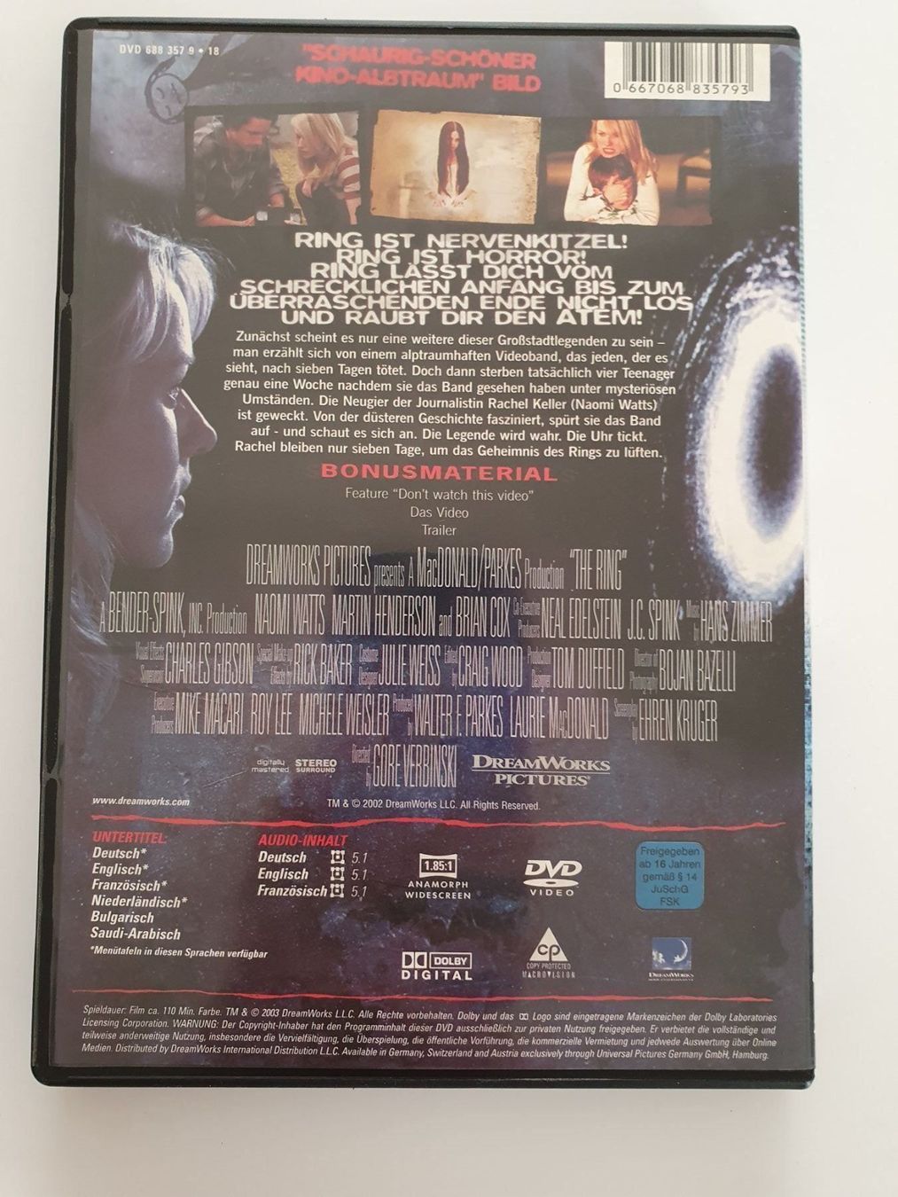 Tutti i DVDs: RING bevor du stirbst siehst du den Ring – Usato da Oberdorf BL venduto da BaldenEagle 1