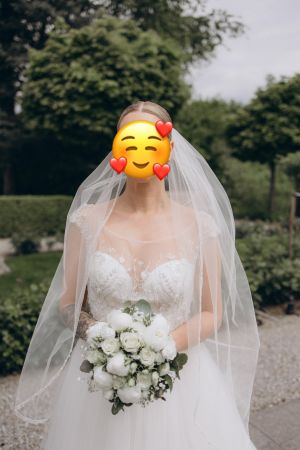 Hochzeitskleid (Grösse 38-40, Kleid + Schleier) Justin Alexa