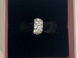 Charm Silber mit Steinen Glitzer Anhänger zu Armband