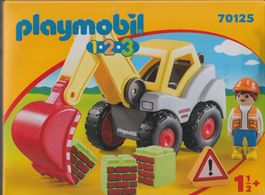 PLAYMOBIL 1.2.3. 70125 ESCAVATORE new