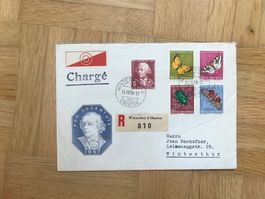 1957, Schönes Briefli nach Winterthur mit Pro Juventute Satz
