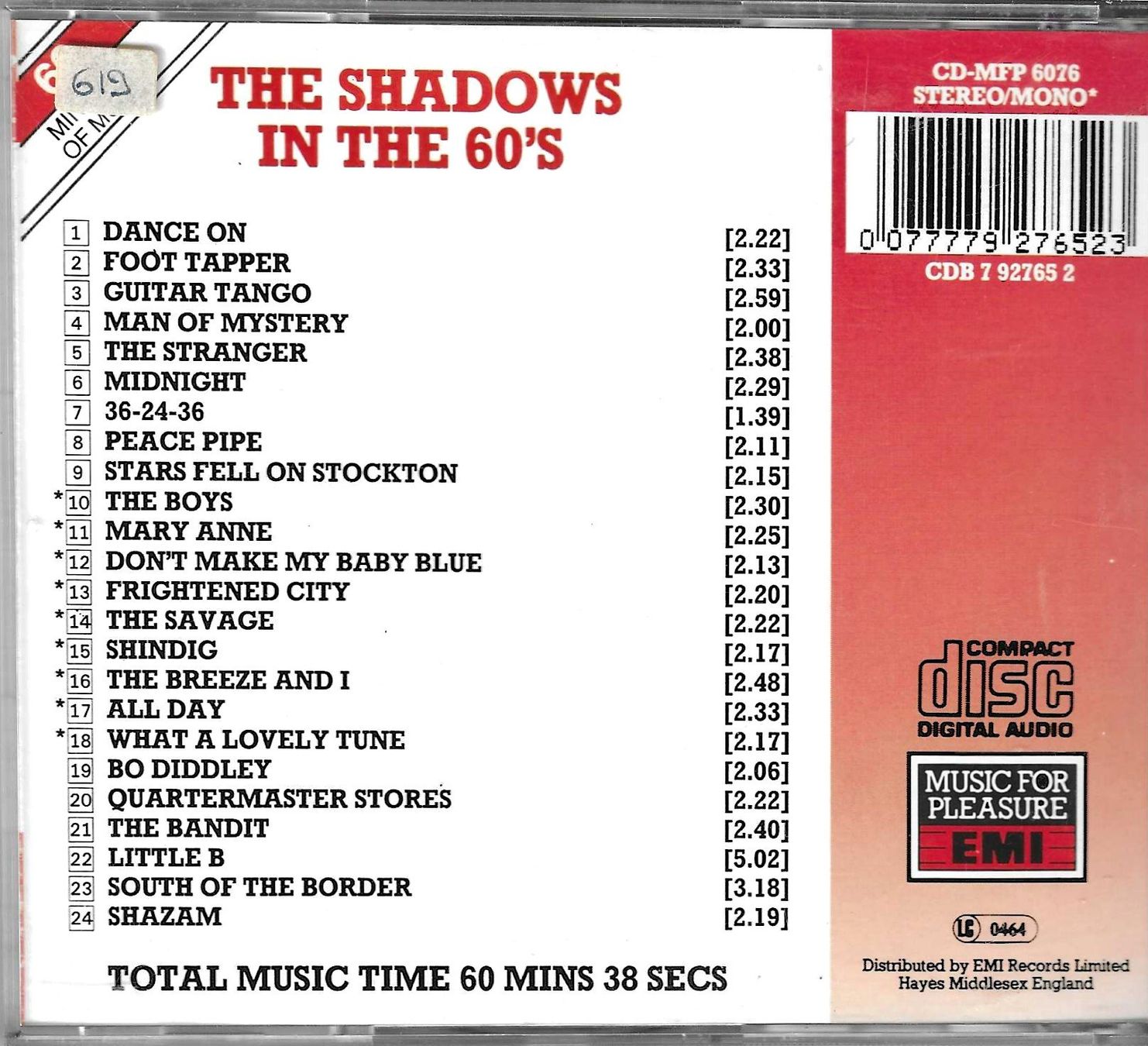 CD: The Shadows - In The 60's – Usato da Savagnier venduto da Ne2065 1