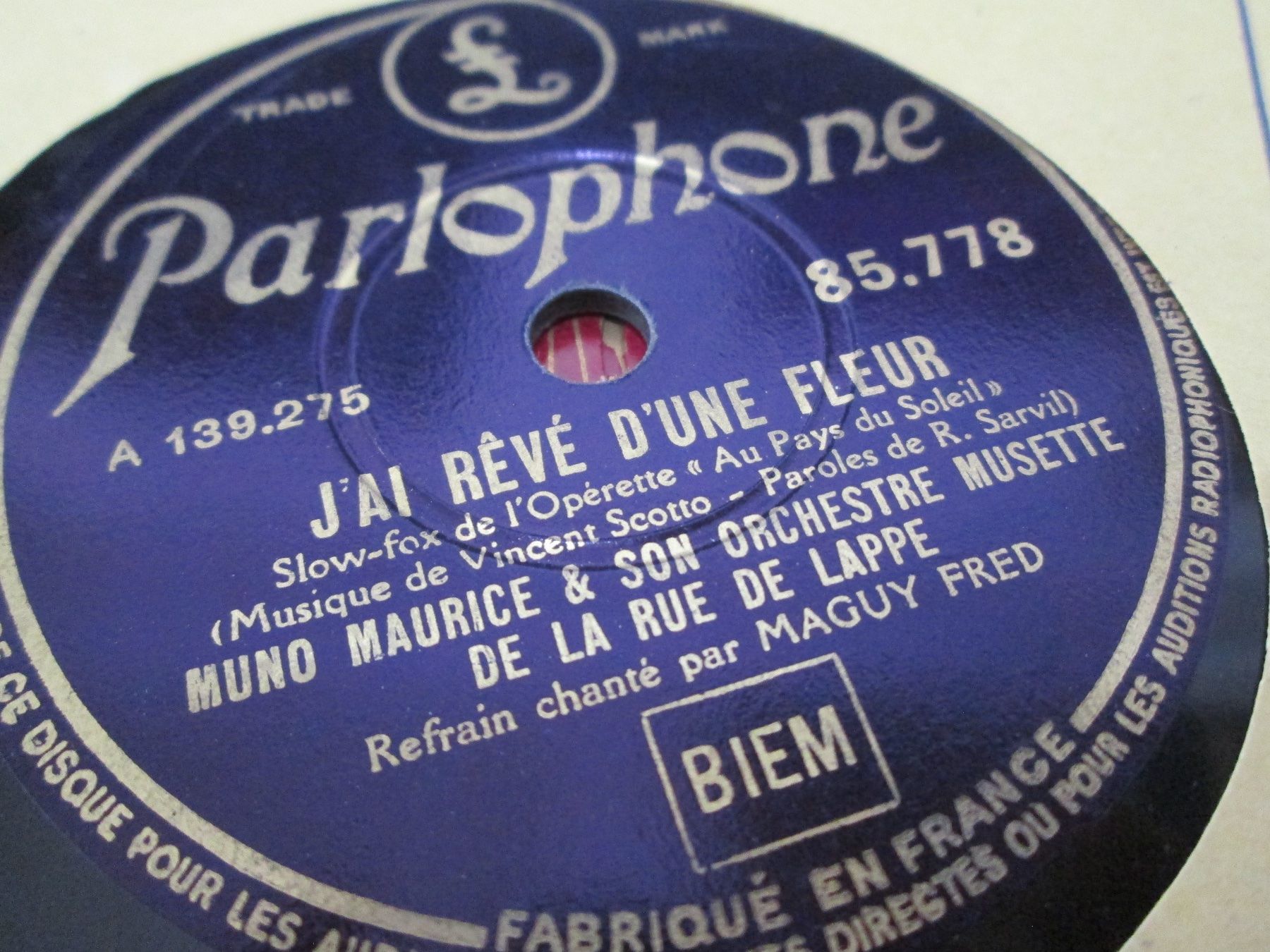 Schallplatten: DISQUES 78 TOURS – Gebraucht aus Lausanne von Leag 5