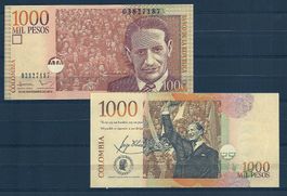 KOLUMBIEN - 1000 PESOS 2010 - BANKNOTE UNBENUTZT - UNZIRK.