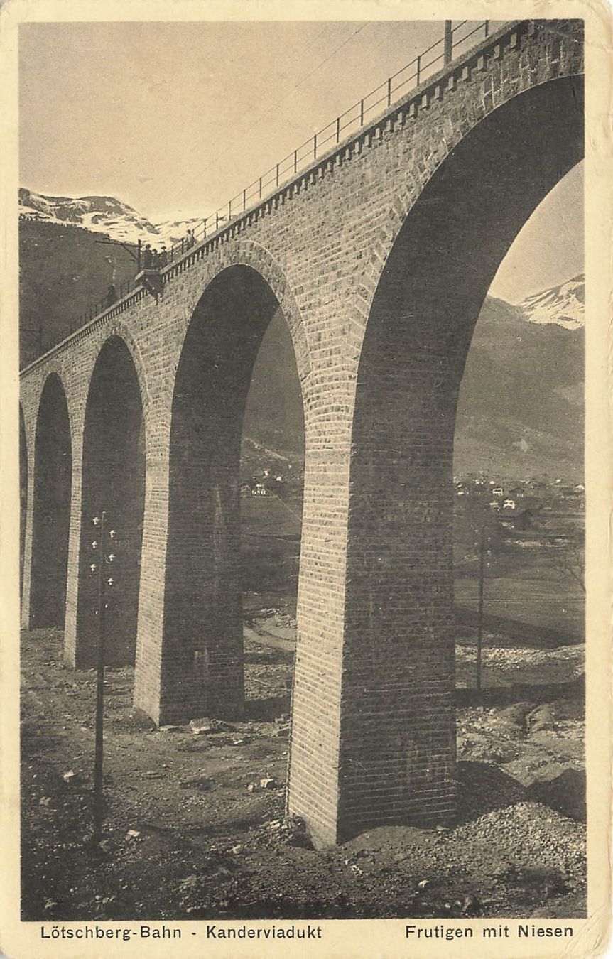 Cartes postales: Kanderviadukt Lötschbergbahn Frutigen – D'occasion à Schwyz par Seffi56