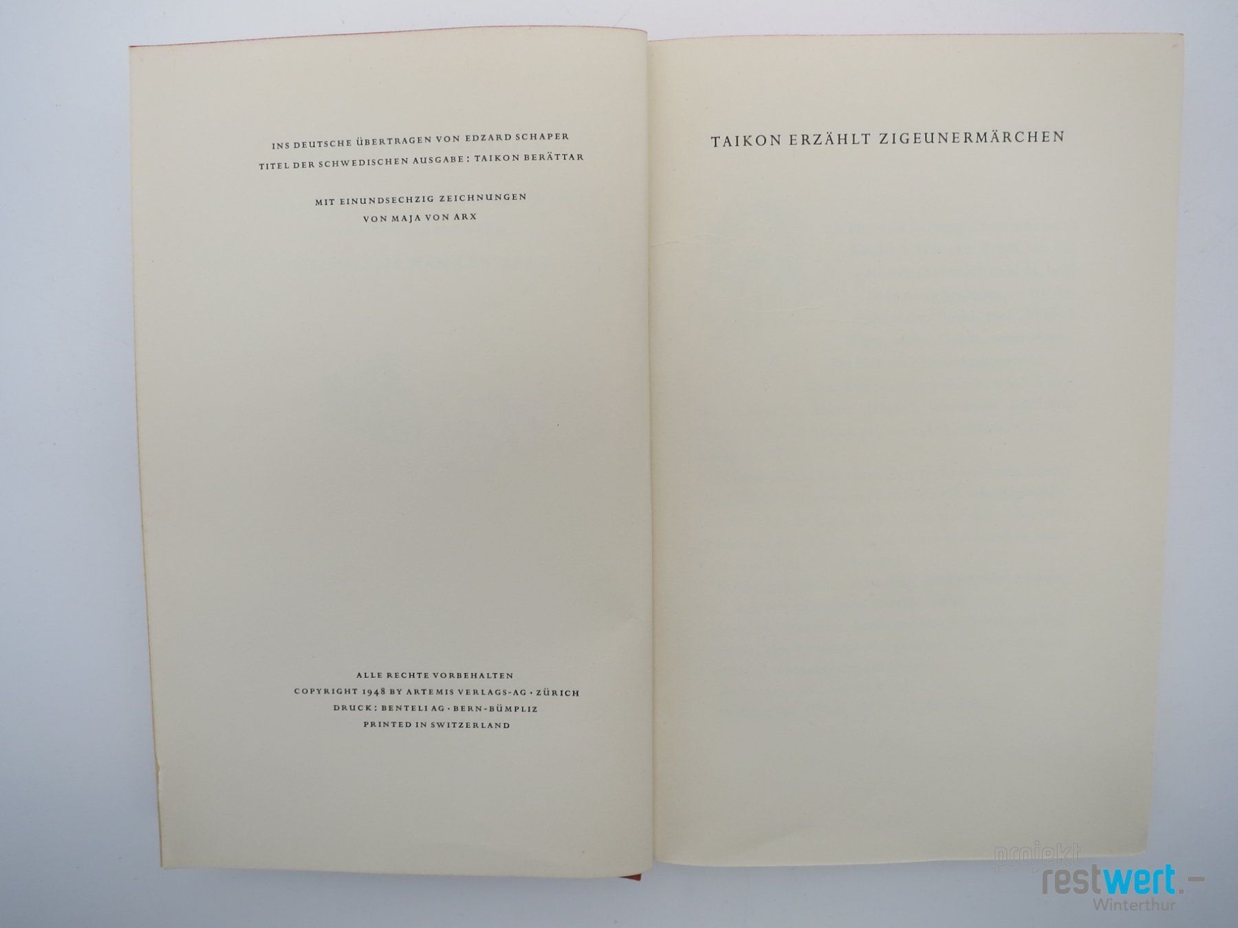 Libri: DIMITRI TAIKON Taikon erzählt – Usato da Winterthur venduto da Restwert_Winterthur 1