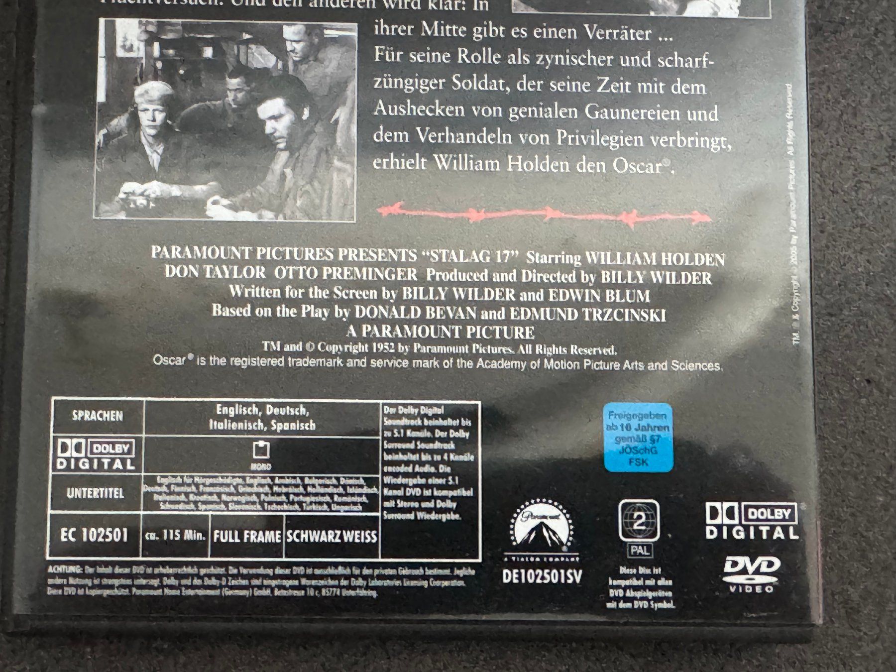 Tutti i DVDs: STALAG 17 DVD EN/DE/IT/E – Usato da Fribourg venduto da tschjoly 3