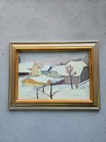 Wilhelm Schmid, Winterbild, Oel auf Holz, Frühwerk?