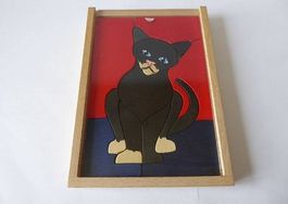 Nostalgie Holz Puzzle Katze, 14 Teile, Werkstätte Appenzell