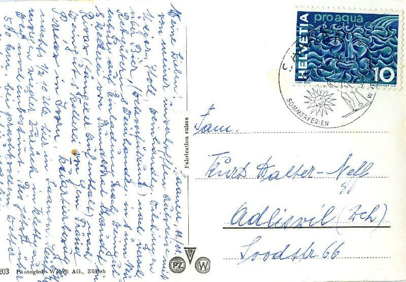 Ansichtskarten: Saanen + 1964 – Gebraucht aus Emmenbrücke von teestube 1