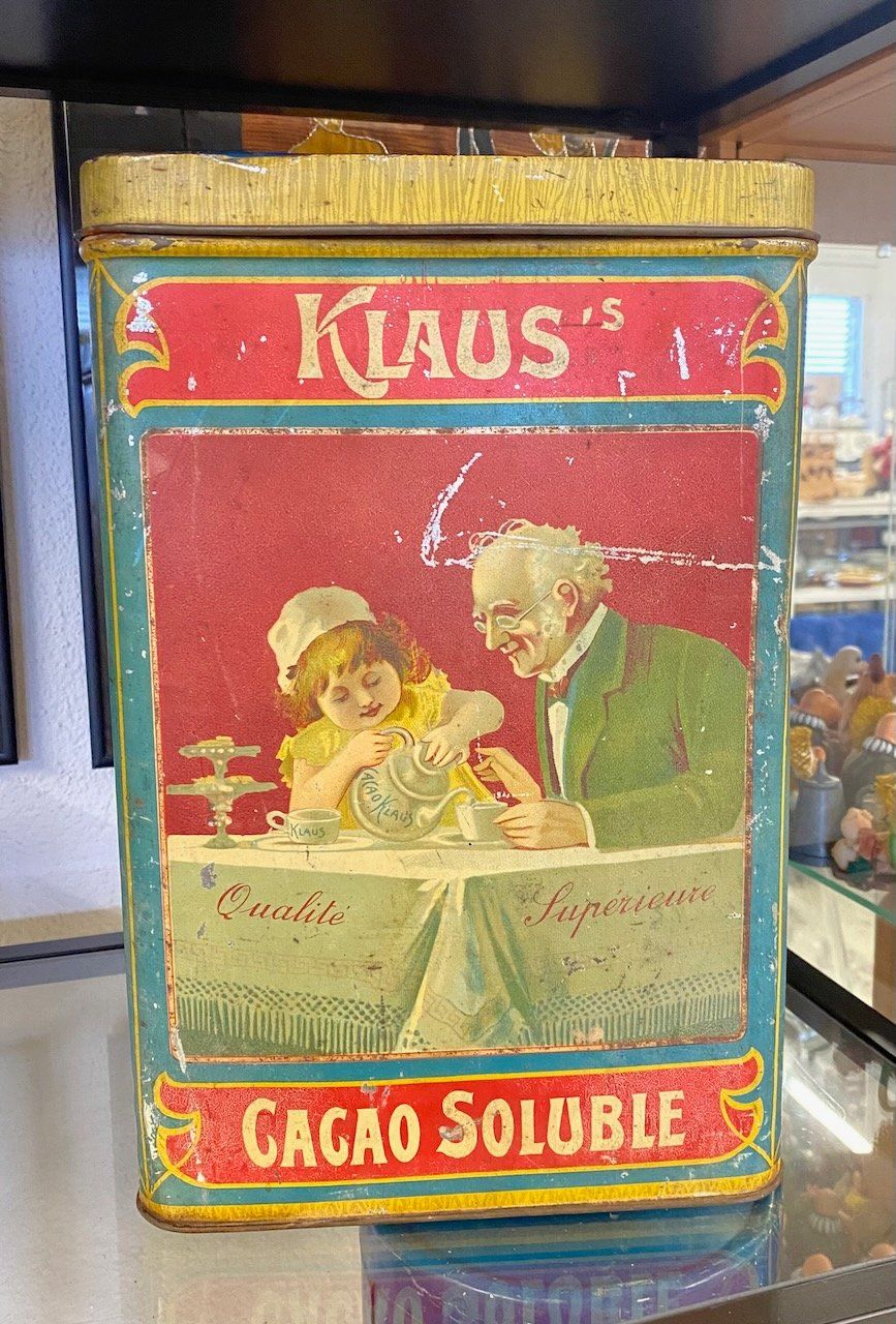 Tutte le decorazioni: Wunderschöne alte Blechdose Klaus`s Cacao Soluble – Usato da Steinhausen venduto da einzelstueck-brocki