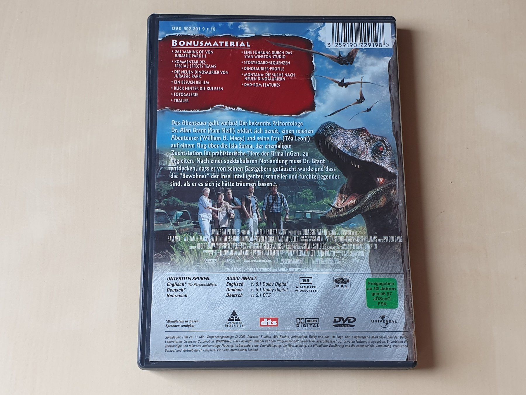 Tous les DVDs: Jurassic Park III – D'occasion à Stansstad par collectorsshop 1