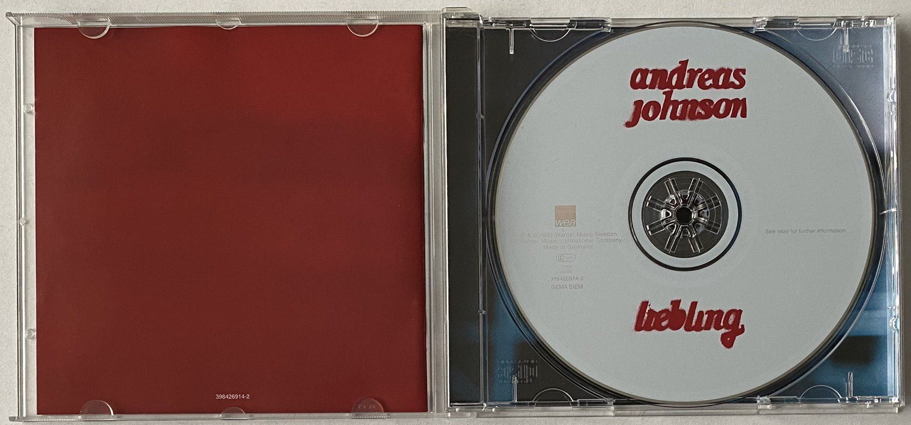 CD: Andreas Johnson, Liebling – Usato da Flums venduto da Asquillo 2