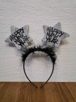 Silvester Haarreif Happy New Year mit Glitzersternen