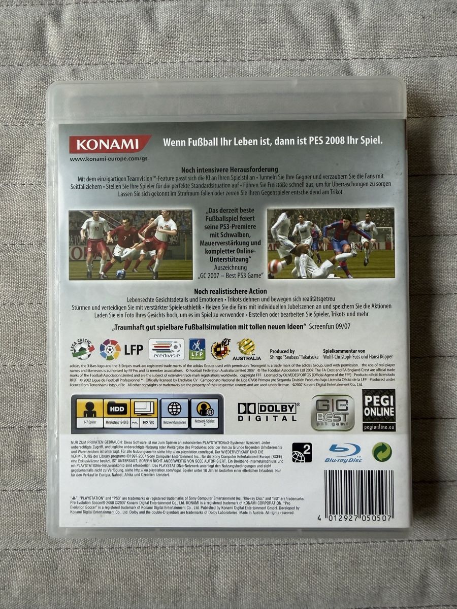 Sony Giochi: Pro Evolution Soccer 2008 (PES 2008) für PS3 – Usato da Thunstetten venduto da Virus_33 2