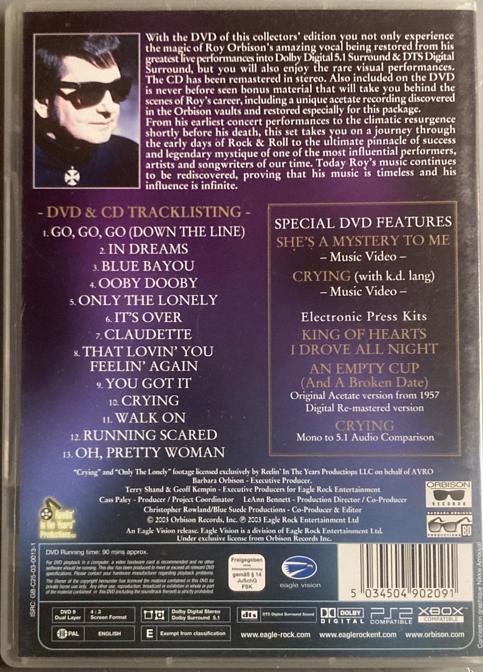 Tutti i DVDs: ROY ORBINSON - GREATEST HITS – Usato da Poliez-Pittet venduto da Newtown-Records 1